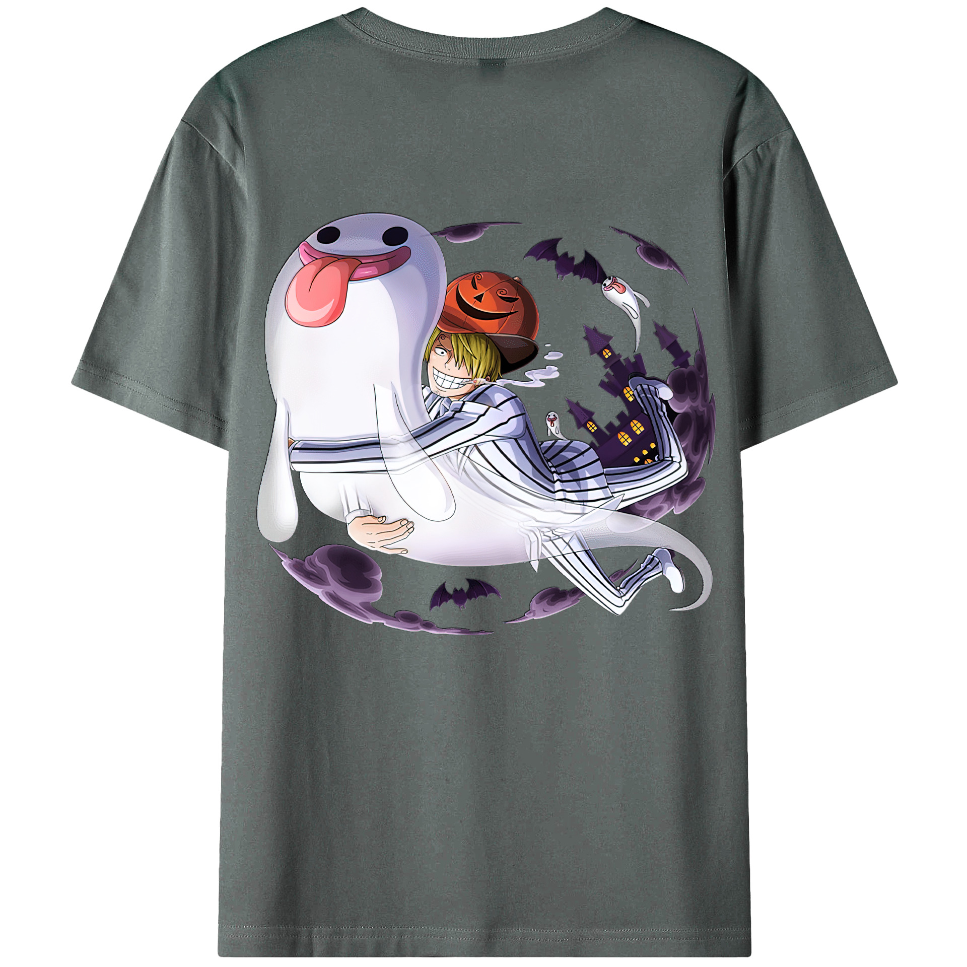 （画像用） ワンピース サンジ ONE PIECE Sanji 綿100％ メンズ半袖Tシャツ（バックプリント） 通気性